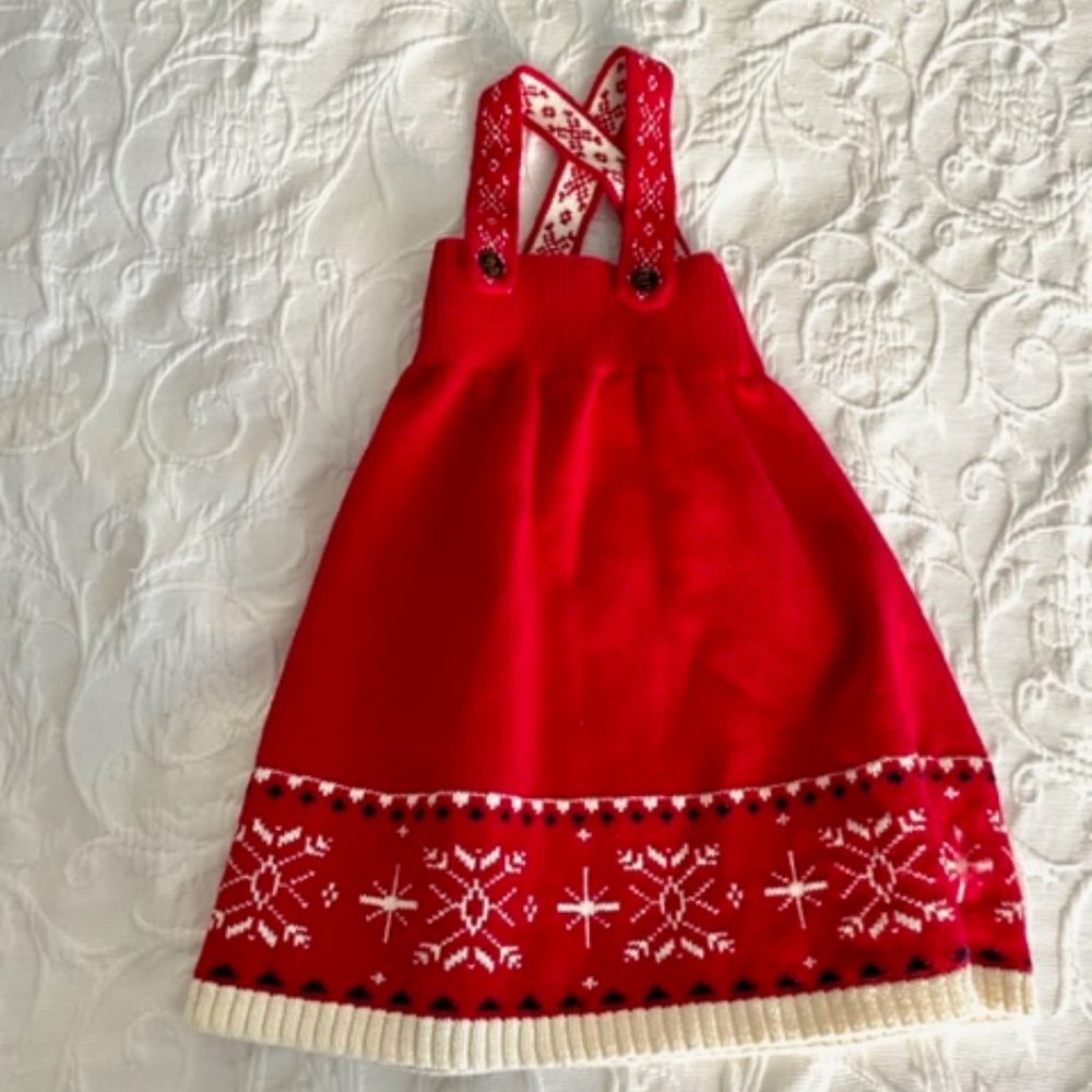 Hanna Andersson Red Snowflake Dress